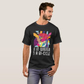 Bi In Winter Is A Bi cicle Bisexual Rainbow Pride  T-shirt (Voorkant volledig)