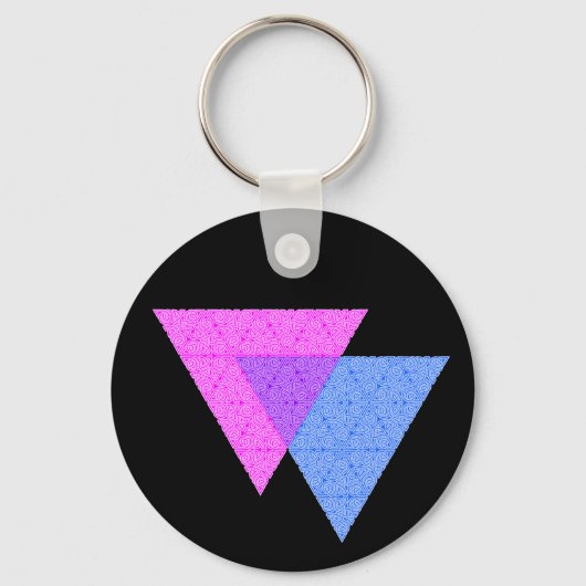 Bi Knot Symbol Black Sleutelhanger (Voorkant)