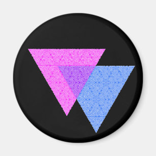 Bi Knot Symbool Ronde Zwarte Magneet