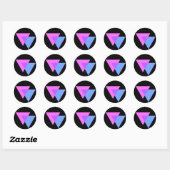 Bi Knot Symbool Ronde Zwarte Sticker (Vel)