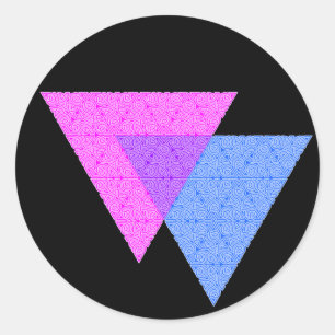 Bi Knot Symbool Ronde Zwarte Sticker