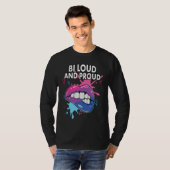 Bi Loud and Proud Bisexual Rainbow Pride Bisexuali T-shirt (Voorkant volledig)
