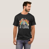 Bi Love Bisexual Rainbow Pride March Bisexuality L T-shirt (Voorkant volledig)