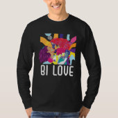 Bi Love Bisexual Rainbow Pride March Bisexuality L T-shirt (Voorkant)