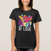 Bi Love Bisexual Rainbow Pride March Bisexuality L T-shirt (Voorkant)