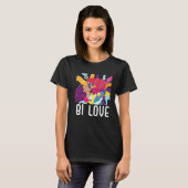 Bi Love Bisexual Rainbow Pride March Bisexuality L T-shirt (Voorkant volledig)