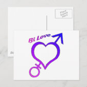 Bi Love Heart en arrow symbolen Briefkaart (Voorkant / Achterkant)