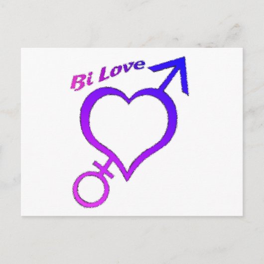 Bi Love Heart en arrow symbolen Briefkaart (Voorkant)