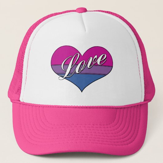 Bi Love Heart Trucker Pet (Voorkant)
