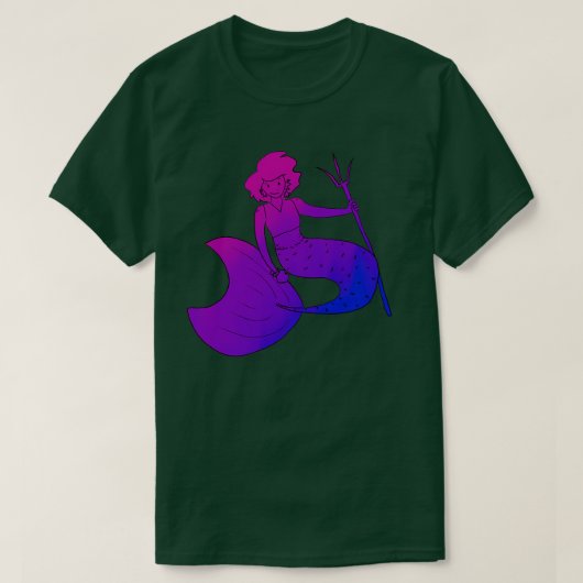 Bi mermaid t-shirt (Design voorkant)