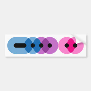 Bi Morse Code Bar Bumpersticker