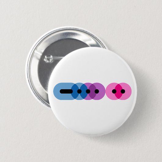 Bi Morse Code Bar Button (Voorkant /achterkant)