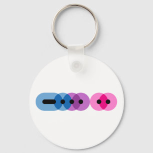 Bi Morse Code Bar Sleutelhanger
