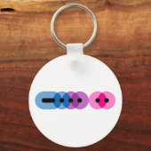 Bi Morse Code Bar Sleutelhanger (Voorkant)