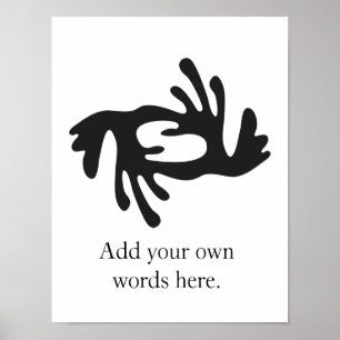 BI NKA BI   Symbool voor harmonie, vrede, samenwer Poster