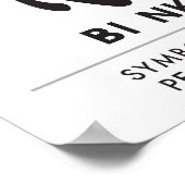 BI NKA BI | Symbool voor harmonie, vrede, samenwer Poster (Hoek)