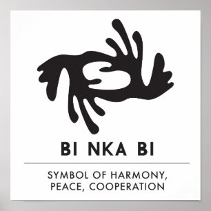 BI NKA BI   Symbool voor harmonie, vrede, samenwer Poster