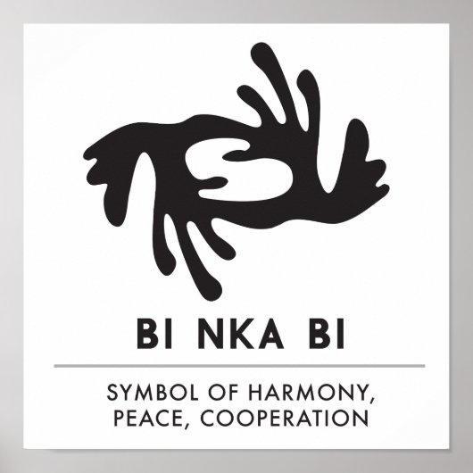 BI NKA BI | Symbool voor harmonie, vrede, samenwer Poster (Voorkant)