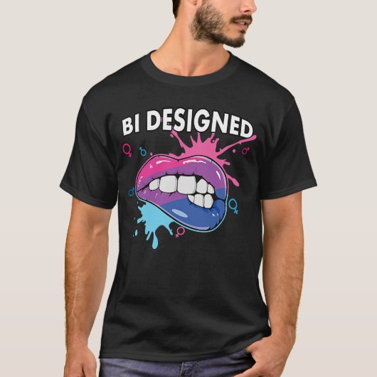Bi Ontworpen Bisexual Rainbow Pride March Bisexual T-shirt (Voorkant)