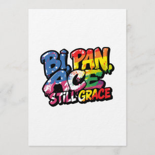 Bi Pan Ace Nog Steeds Grace T-shirt Grappige LGB Kaart