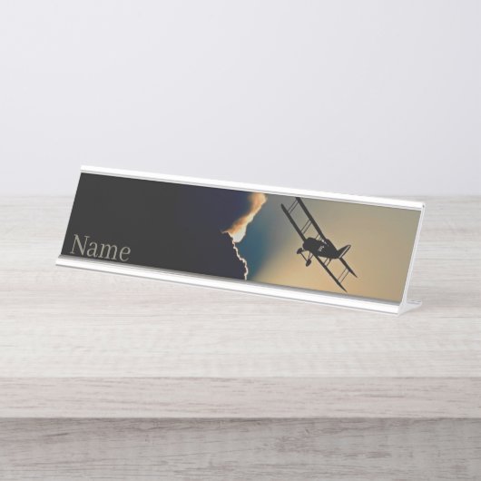 Bi Plane Bureau Naambordje (Voorkant)