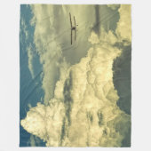 BI-PLANE in de WOLKEN Fleece Deken (Voorkant)