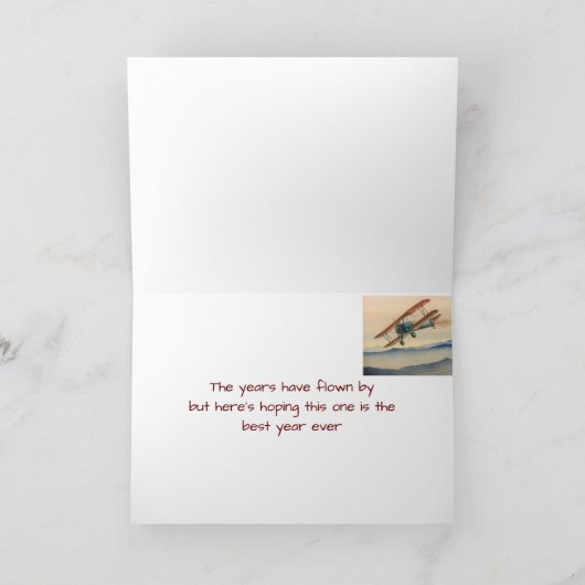 bi-Plane van één model 96e verjaardag Kaart (Binnen)