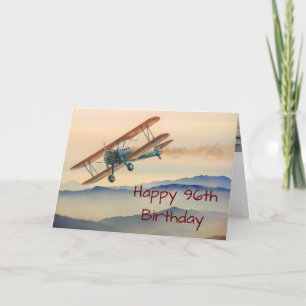 bi-Plane van één model 96e verjaardag Kaart