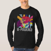 Bi Powered Bisexual Rainbow Pride March Bisexualit T-shirt (Voorkant)