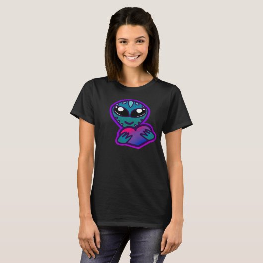 Bi Pride Alien T-shirt (Voorkant volledig)