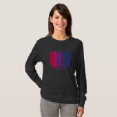 Bi Pride Barcode Bisexual Flag Lgbtq Month Ally Bi T-shirt (Voorkant volledig)