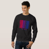 Bi Pride Barcode Bisexual Flag Lgbtq Month Ally Bi Trui (Voorkant volledig)