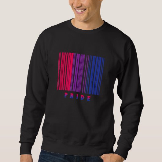 Bi Pride Barcode Bisexual Flag Lgbtq Month Ally Bi Trui (Voorkant)