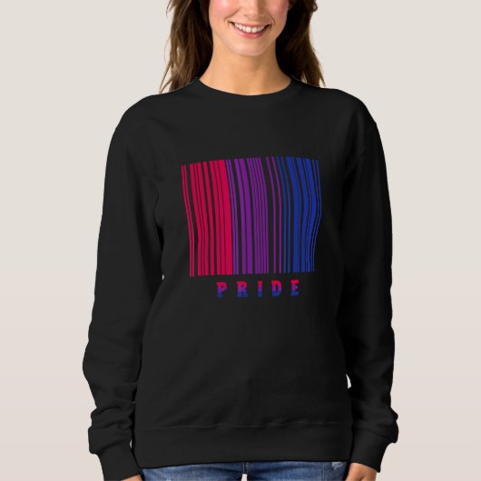 Bi Pride Barcode Bisexual Flag Lgbtq Month Ally Bi Trui (Voorkant)