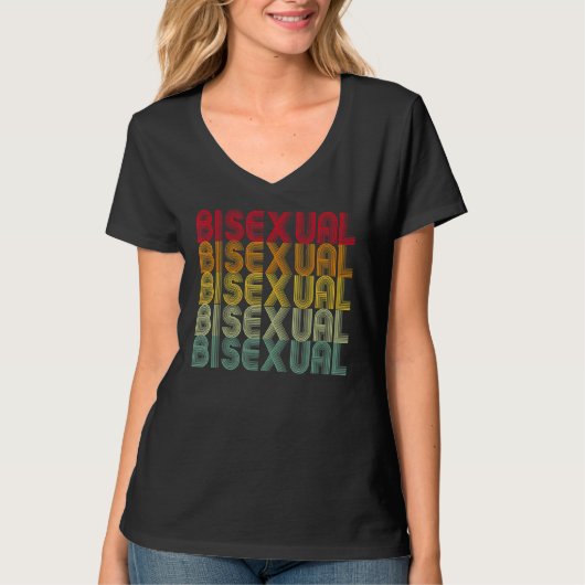 Bi Pride Bisexual Bisexuality Love Repetro T-shirt (Voorkant)