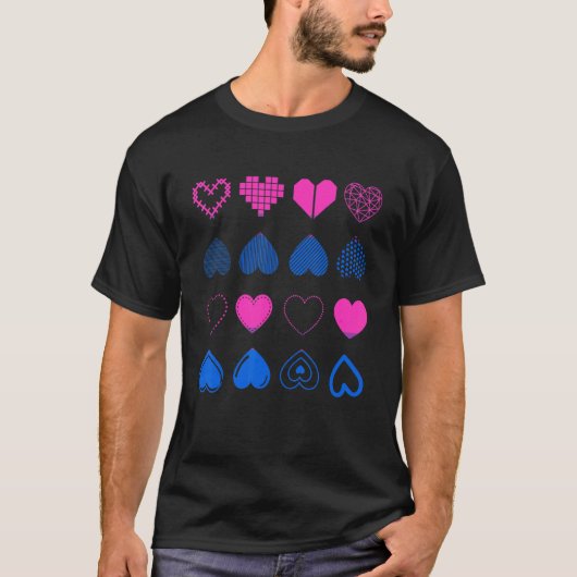 Bi Pride Bisexuality Flag Heart Lgbt Pride Month B T-shirt (Voorkant)