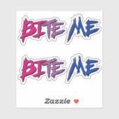 Bi Pride Bite Me Sticker (Vel)
