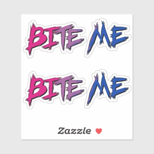 Bi Pride Bite Me Sticker (Vel)