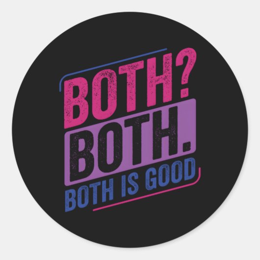 Bi Pride Biual Biual Bi Flag Ronde Sticker (Voorkant)