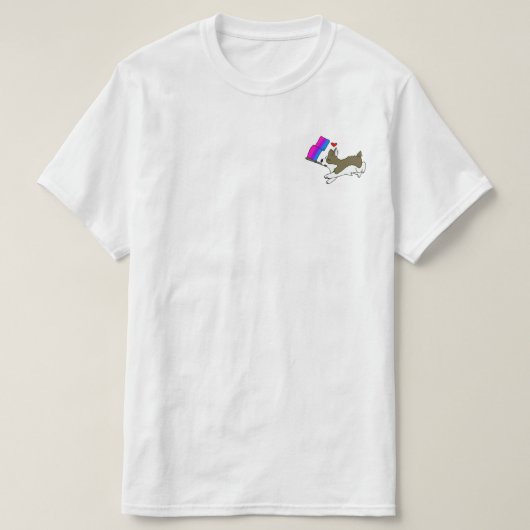 Bi Pride Corgi T-shirt (Design voorkant)