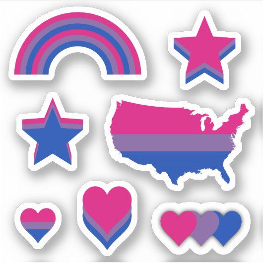 Bi Pride Design I Sticker (Voorkant)