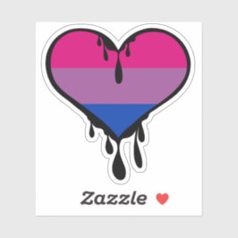 Bi Pride Dripping Heart Sticker