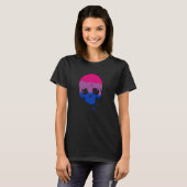 Bi Pride druppelende schedel T-shirt (Voorkant volledig)