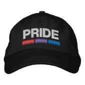 Bi Pride Embroide Baseball Pet (Voorkant)