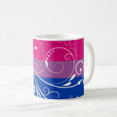 Bi Pride Flag Minimale Floral Bloom Koffiemok (Voorkant rechts)