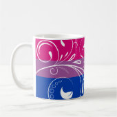 Bi Pride Flag Minimale Floral Bloom Koffiemok (Links)