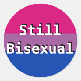 Bi+ Pride Flag Nog steeds Biseksuele Stickers