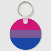 Bi Pride Flag Sleutelhanger (Klassiek) (Voorkant)