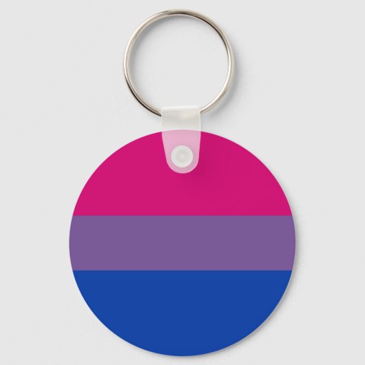 Bi Pride Flag Sleutelhanger (Klassiek) (Voorkant)