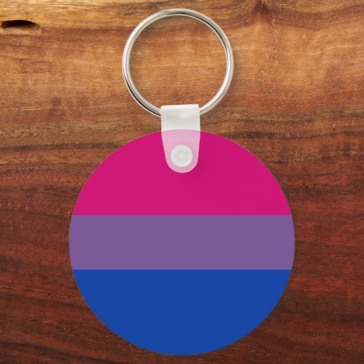 Bi Pride Flag Sleutelhanger (Klassiek) (Voorkant)